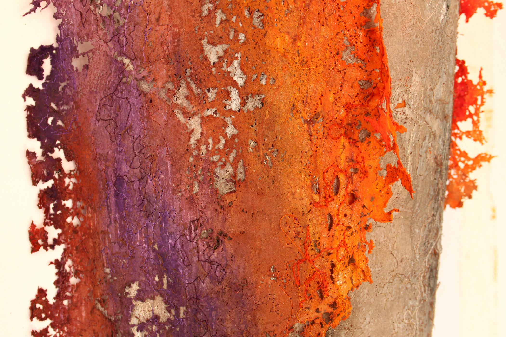 Tree bark SAQA Studio Art Quilt Associates